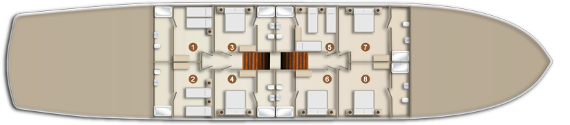 Deckplan Kreuzfahrtschiff MS Elixir Standarddeck