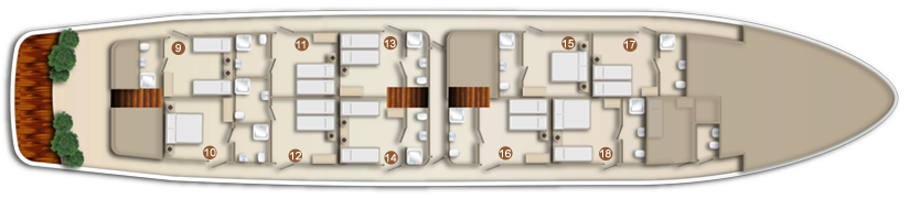 Deckplan Kreuzfahrtschiff MS Elixir Hauptdeck