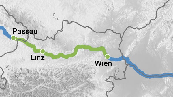 Reiseverlauf Karte Vorweihnachtlicher Donauzauber | inkl. Getränkepaket