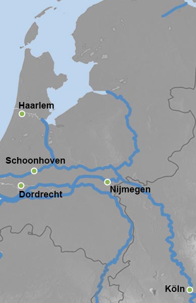 Reiseverlauf Karte Tulpenblüte Holland
