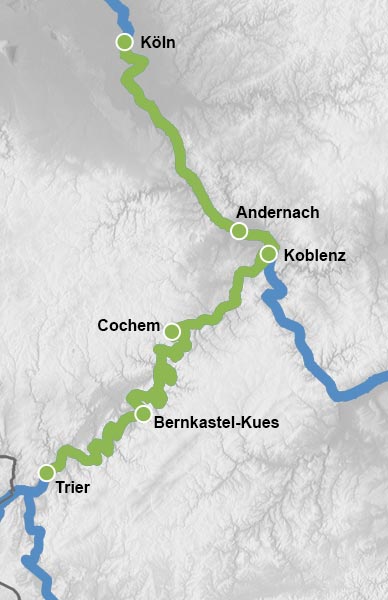 Reiseverlauf Karte Moselzauber