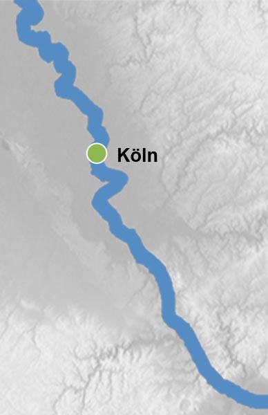 Reiseverlauf Karte X-mas Party auf dem Rhein