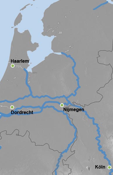 Reiseverlauf Karte Blumenparadies Holland