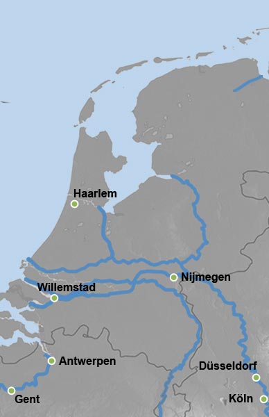 Reiseverlauf Karte Märchenhafter Rhein zum Jahreswechsel
