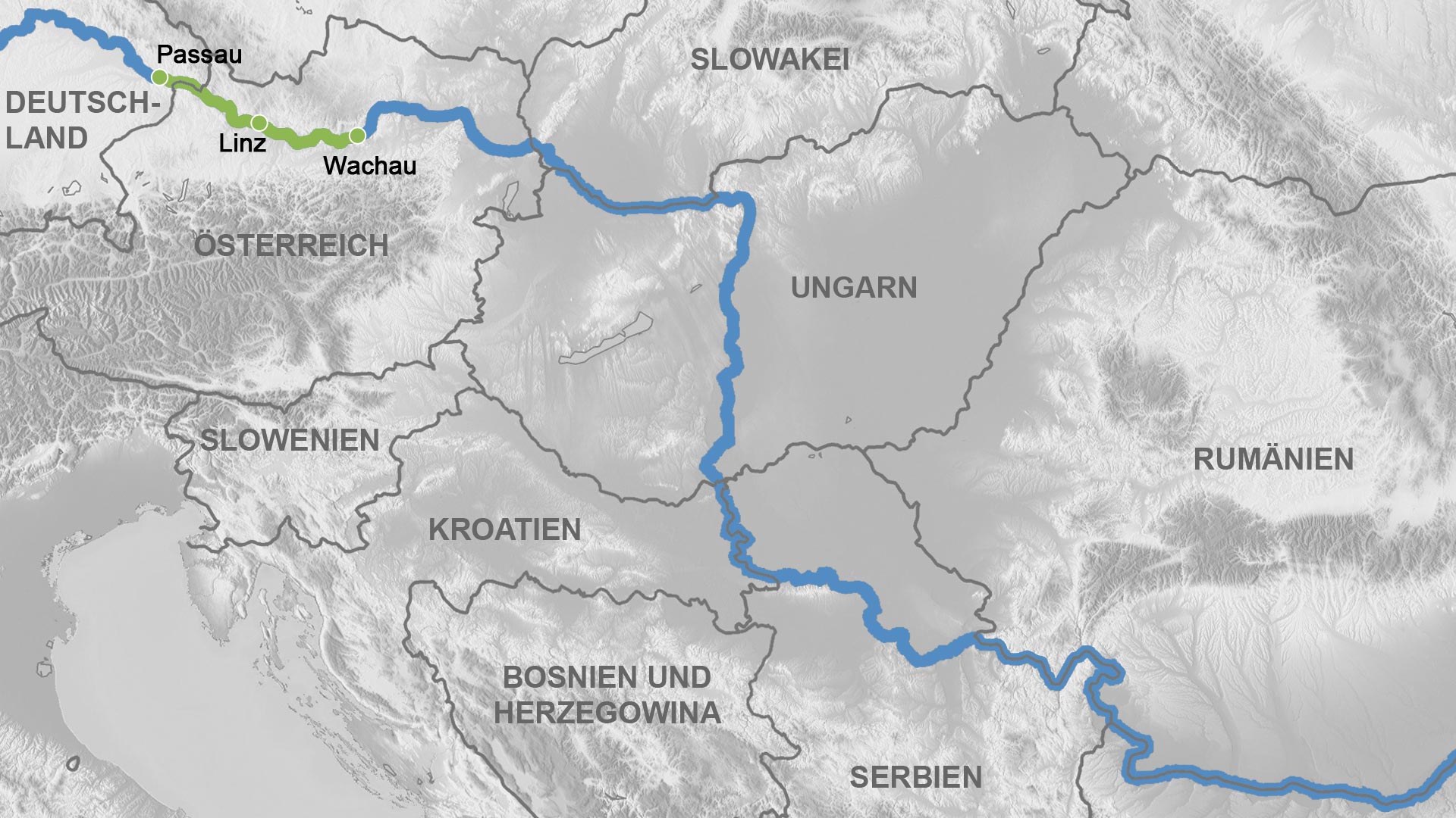 Reiseverlauf Karte Wachauer Advent